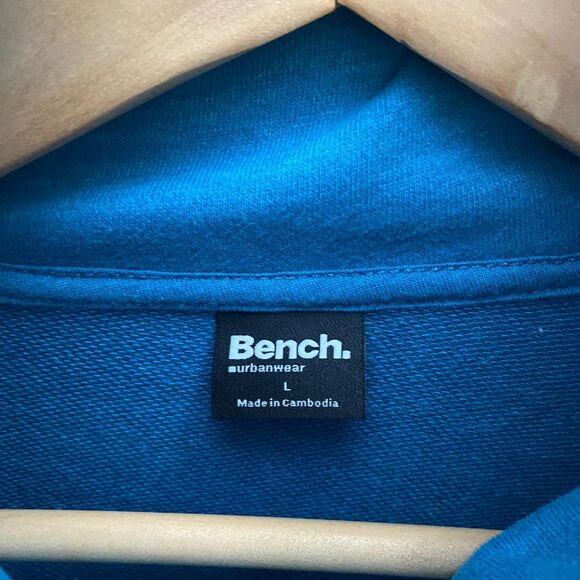 Bench Mock Neck Fleece Full Zip Thumbholes French Terry Jacket 1398230 Large - Picture 2 of 4